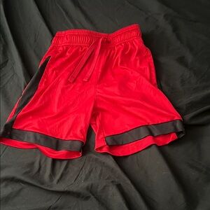 Logo Athletic Red and Black Men's Shorts